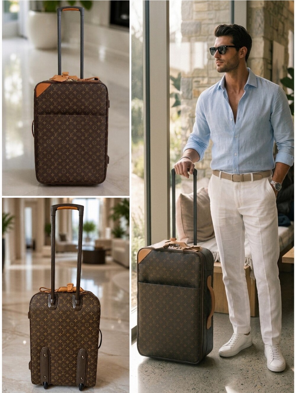 Louis Vuitton Pegase 55 Monogram Carry-on Luggage🧳 Tag Lock Key✨️